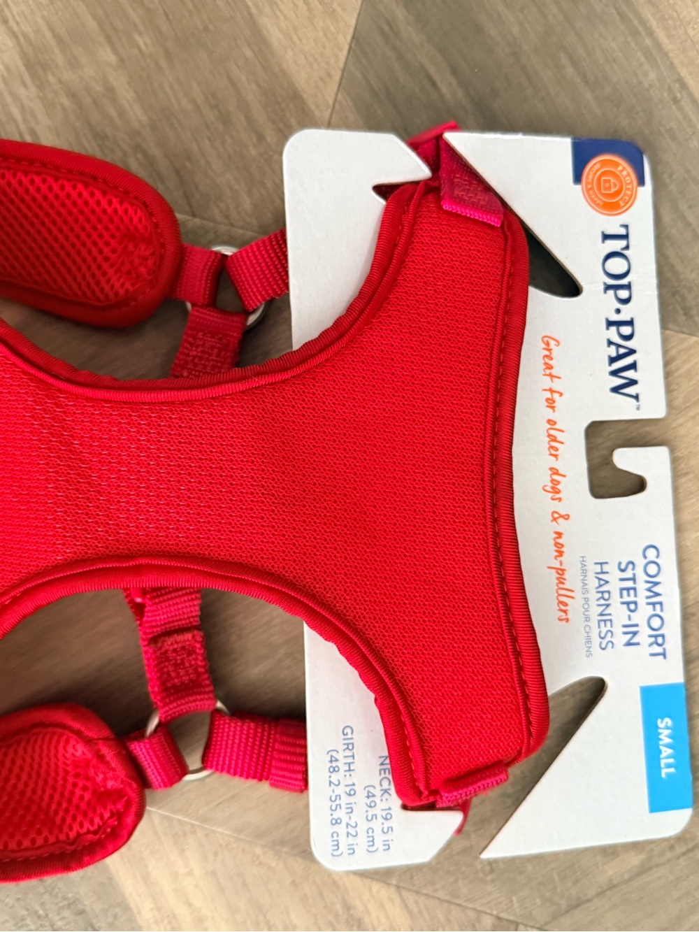 Top Paw Red Comfort Step-In Harness Small Dog